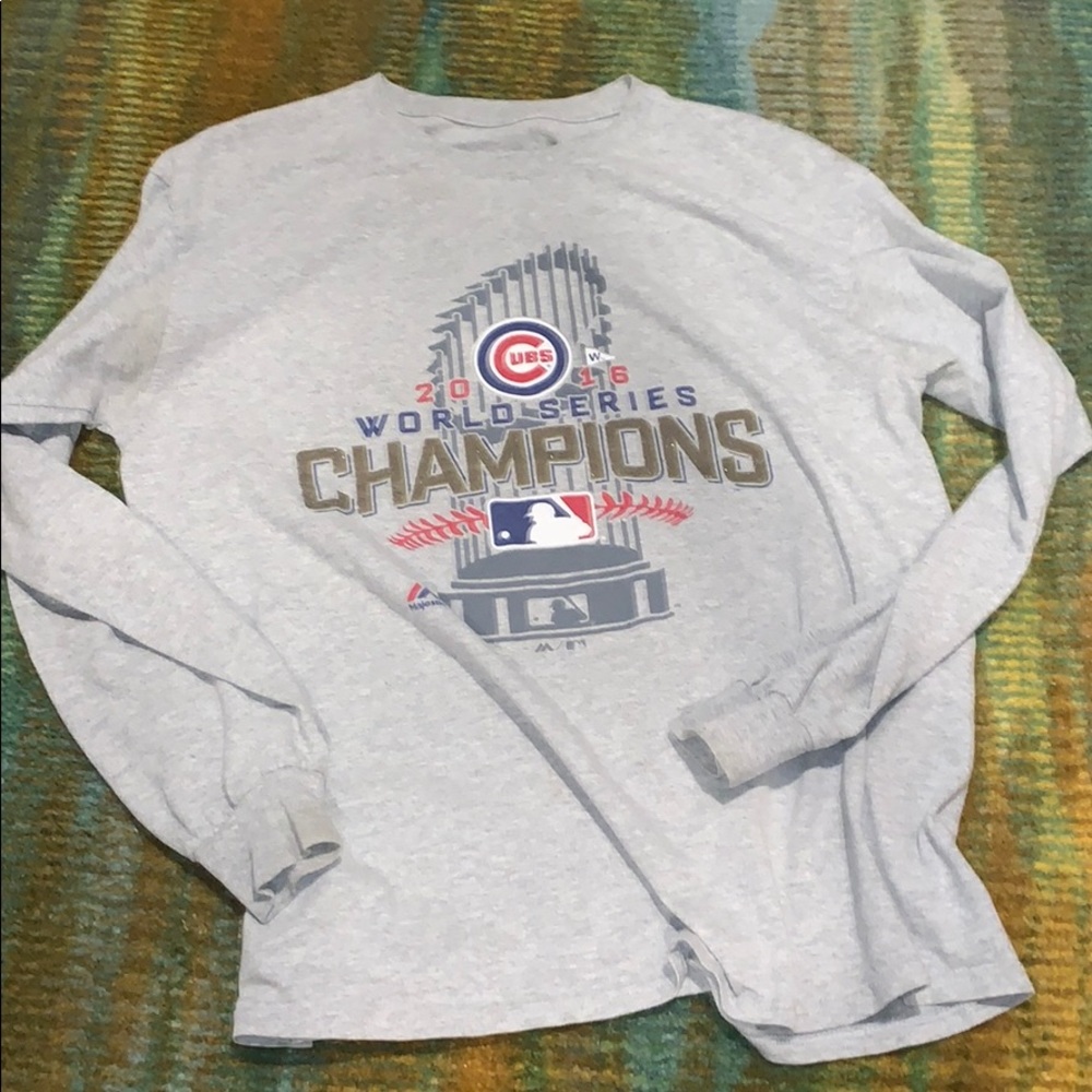 2016 World series champions long sleeve tee Grey - Picture 4 of 4